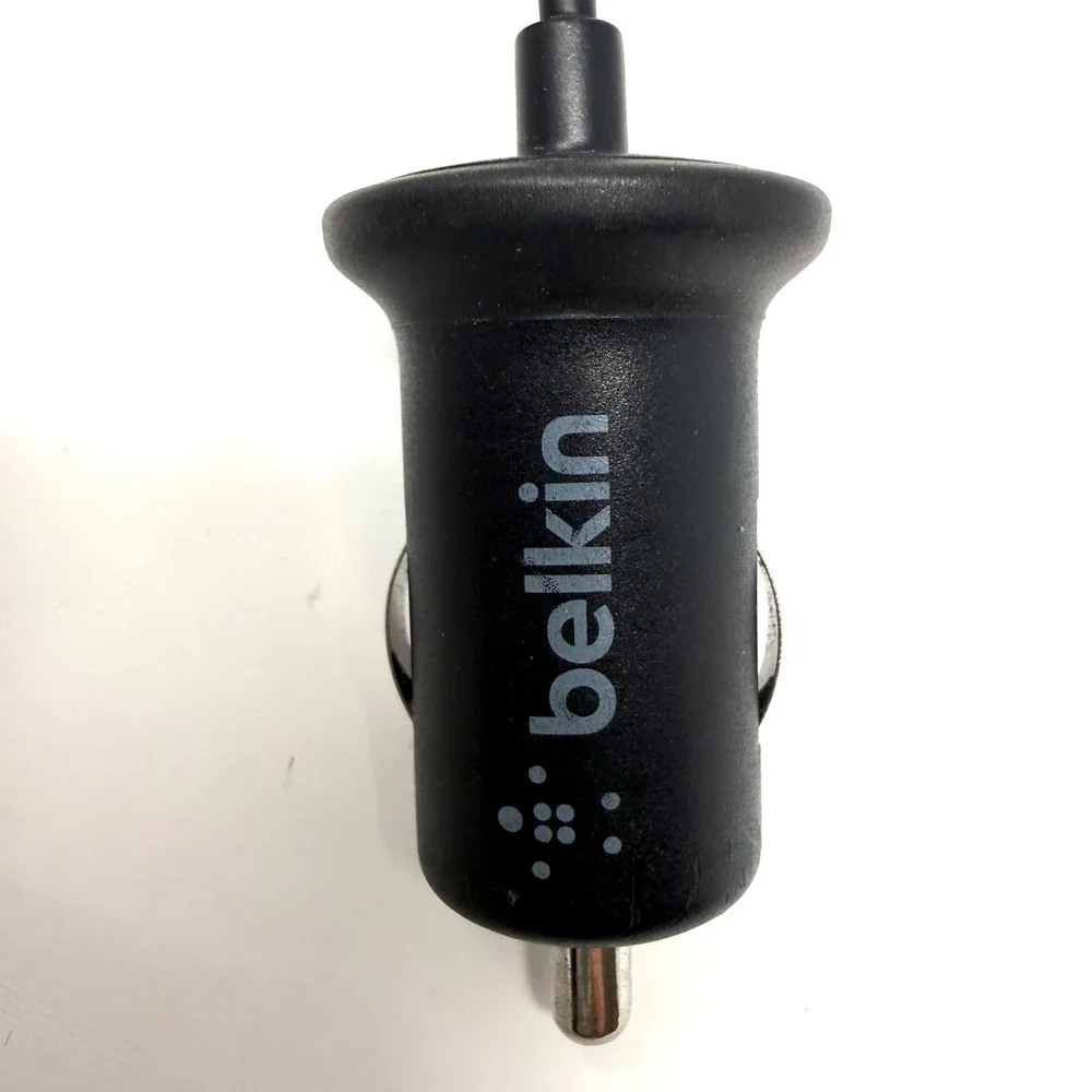 Belkin Car Charger with Built-in Lightning Cable 2.1A 10W Black F8J075 iPhone